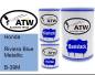 Preview: Honda, Riviera Blue Metallic, B-39M: 500ml Lackdose + 500ml Klarlack + 250ml Härter - Set, von ATW Autoteile West.